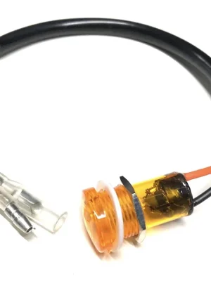 12V Kontrollleuchte Orange mit Kabel 15mm Gewinde für Zündapp Hercules Kreidler Bestpreis