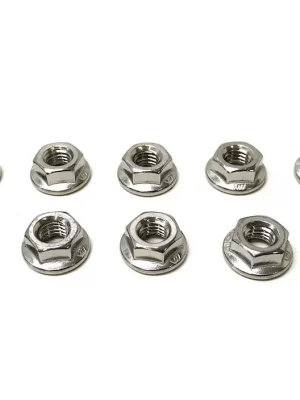 10x Mutter M5x1,25 Flanschmutter mit Bund für Auspuff Verkleidung Motor Aktuell