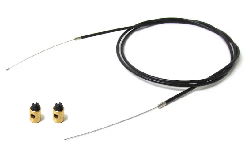 Universal Seilzug 2x Schraub Nippel Hülle Gaszug 2 Meter kürzbar für Roller / Moped Preiswert