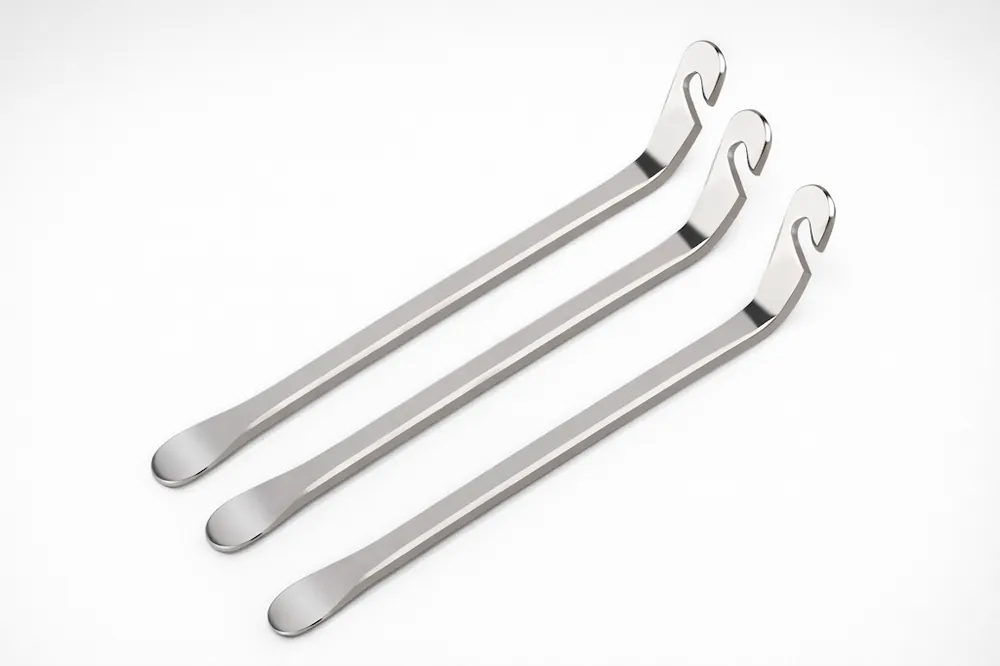 Finale Aktion Reifen Montierhebel Set 3-teilig Stahl 12 cm für Mofa & Roller