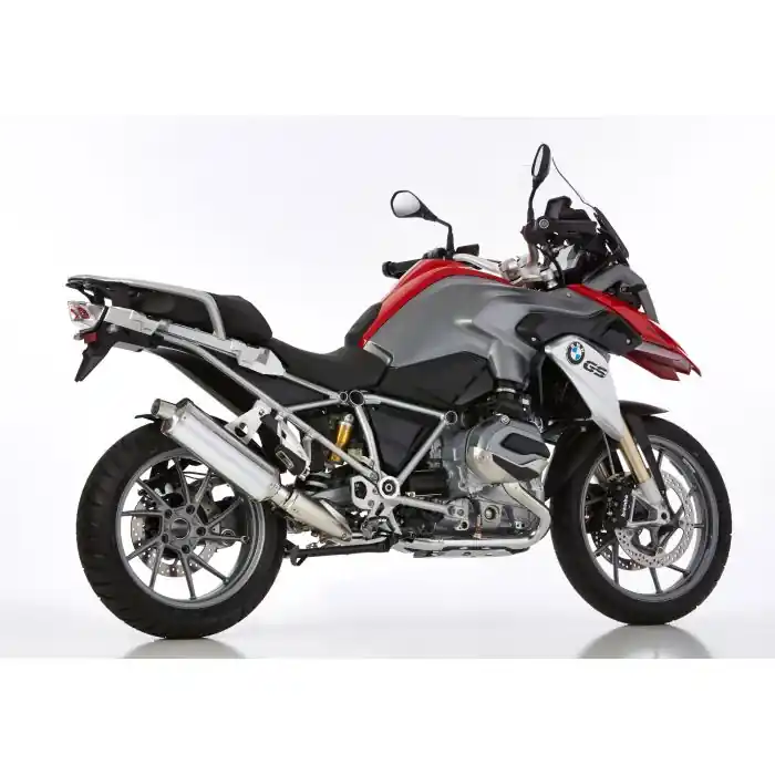 Beliebt HURRIC Rac 1 Auspuff silber EG-BE passt für BMW R 1200 GS(17-18)/R 1200 GS Adventure(17-18)/R 1250 GS / Adventure(19-20)
