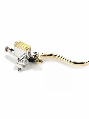 KustomTech Handbremszylinder 14mm DeLuxe Messing poliert für Harley-Davidson Schnäppchen