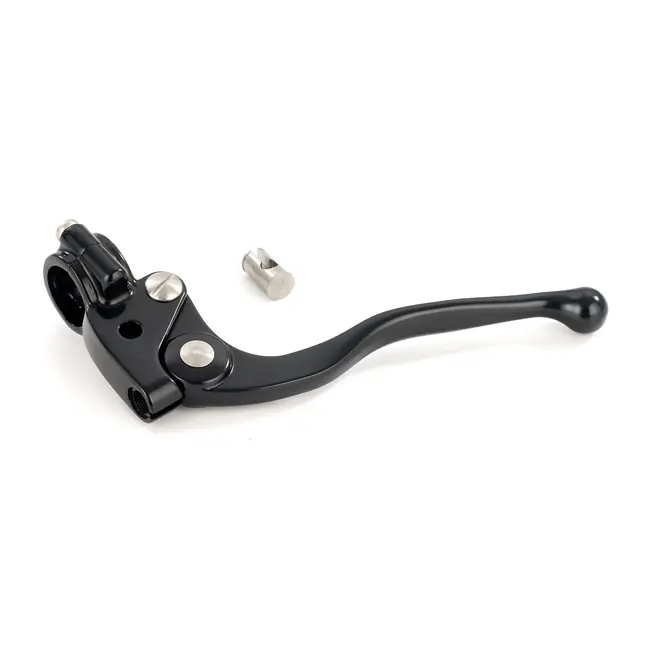 Neue Ware KustomTech Kupplungshebel Grimeca Style Schwarz für Harley-Davidson 1" Lenker