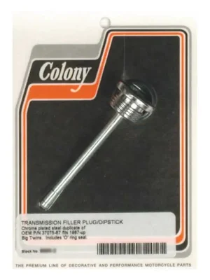 James Getriebeölmessstab 37075-87 Chrom für Harley-Davidson Big Twin 87-06 Neu
