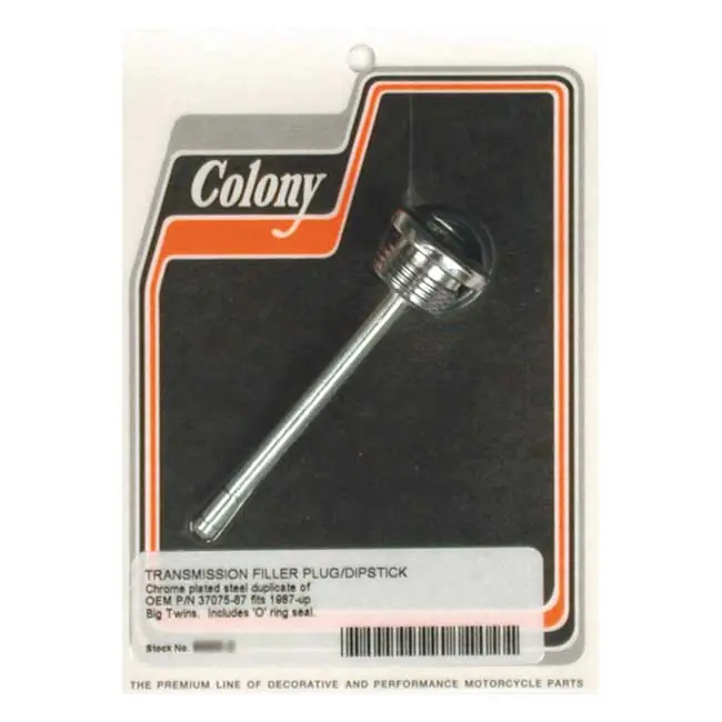 James Getriebeölmessstab 37075-87 Chrom für Harley-Davidson Big Twin 87-06 Neu