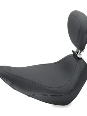 Billig Mustang Wide Tripper Solo Sitz m. Lehne schwarz f. Harley-Davidson Softail 84-06