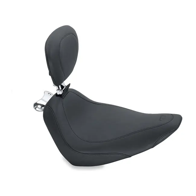 Aktuell Mustang Wide Tripper Solo Sitz mit Lehne Schwarz für Harley-Davidson FLST 00-15
