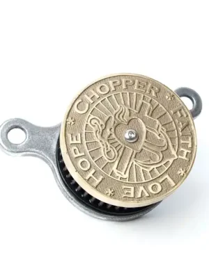 Aktuell Wannabe Choppers Luftfilter CFLH Messing für Harley-Davidson Big Twin 93-99