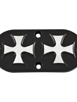 Garantierte Lieferung HKC M/X Inspections Cover Schwarz für Harley-Davidson Big Twin 65-98