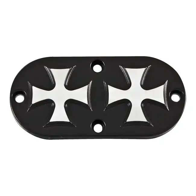 Garantierte Lieferung HKC M/X Inspections Cover Schwarz für Harley-Davidson Big Twin 65-98