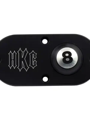 HKC 8-Ball Inspections Cover Schwarz für Harley-Davidson Big Twin 65-98 Sichere Zahlung