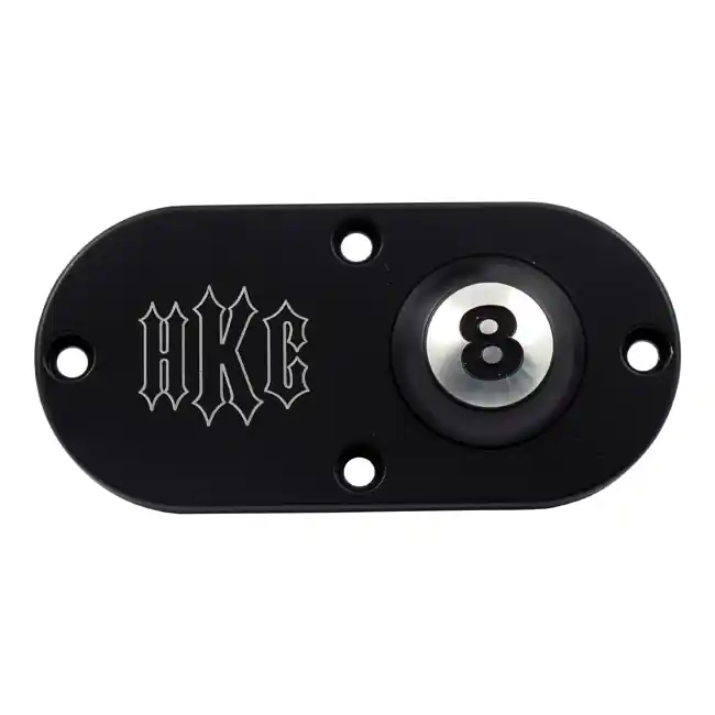HKC 8-Ball Inspections Cover Schwarz für Harley-Davidson Big Twin 65-98 Sichere Zahlung