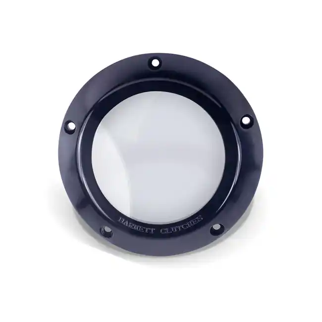 Rabatt Barnett Clear Derby Cover Schwarz für Harley-Davidson Big Twin 99-06