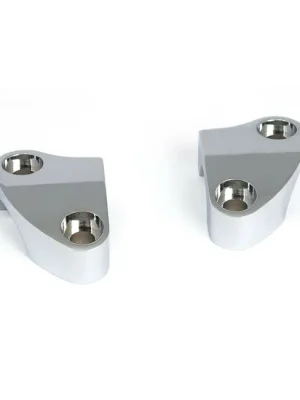 Ausverkauf Riserklemmen 2 - teilig Smooth Chrom für Harley-Davidson Big Twin, XL 73-21