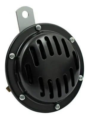 Aktuell Custom Hupe Disc, Schwarz, 101mm, für Harley - Davidson