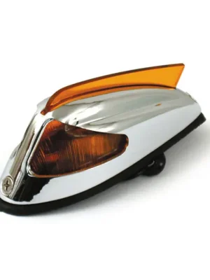 Versand Am Gleichen Tag Front Fender Licht 50-57 Style Chrom mit orangem Licht für Harley - Davidson