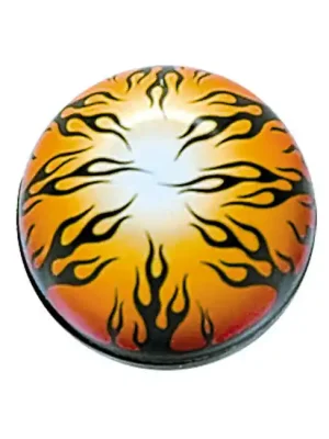 Trik Topz Ventilkappen, Flammen, Schwarz, für Harley - Davidson Neu
