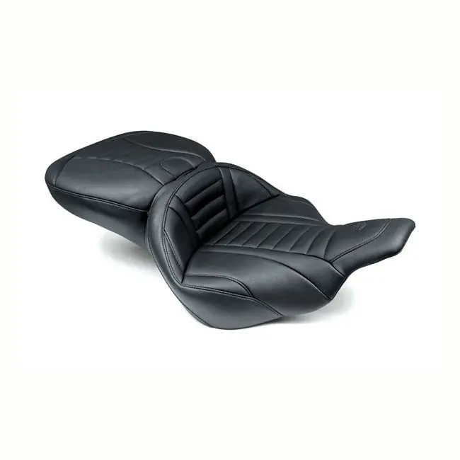 Highlight Mustang Deluxe Touring Sitzbank Schwarz, f. Harley-Davidson FLHT, FLTR 97-07