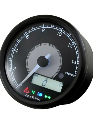 Velona Drehzahlmesser 80mm, Schwarz, 14000 RPM, für Harley-Davidson Top-Preis