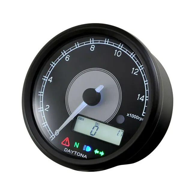 Velona Drehzahlmesser 80mm, Schwarz, 14000 RPM, für Harley-Davidson Top-Preis