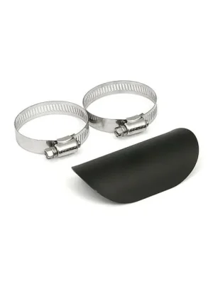 Auspuff Hitzeschild Heat Shield 4" Schwarz, für Harley - Davidson 2 1/4" Heißes Angebot