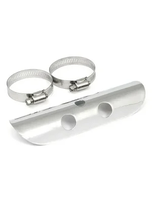 Auspuff Hitzeschild Heat Shield Bullet 7" Chrom, für Harley - Davidson 2 1/4" Billig