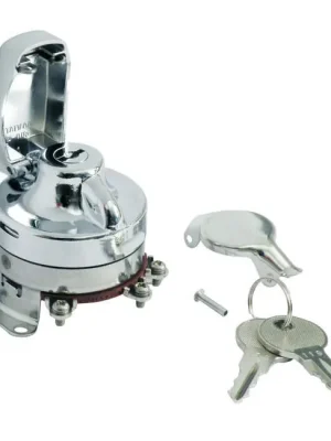 Abverkauf Elektronisches FatBob Zündschloß Edelstahl, für Harley - Davidson 6-Pole 73-95