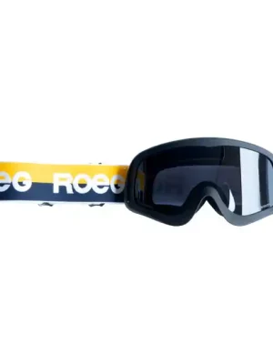Geprüft Roeg Peruna Goggle, Motorradbrille, getöntes Glas, Blau-Gelb