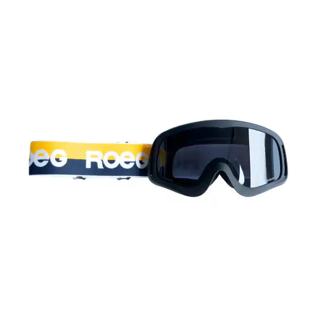 Geprüft Roeg Peruna Goggle, Motorradbrille, getöntes Glas, Blau-Gelb