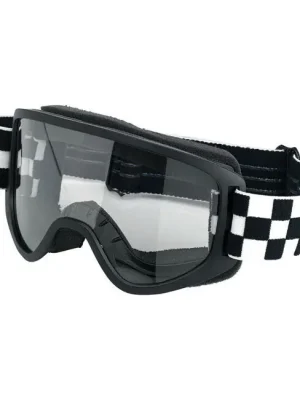 Biltwell Moto Goggle 2.0, Motorradbrille, Checkers, für Jethelme / Antibeschlag! Heißes Angebot