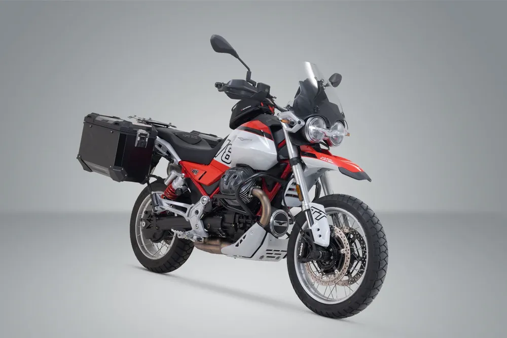 SW-Motech TRAX ADV Alukoffer-System Schwarz. 37/45 l. Moto Guzzi V85 TT/ Strada (24-). Top-Preis