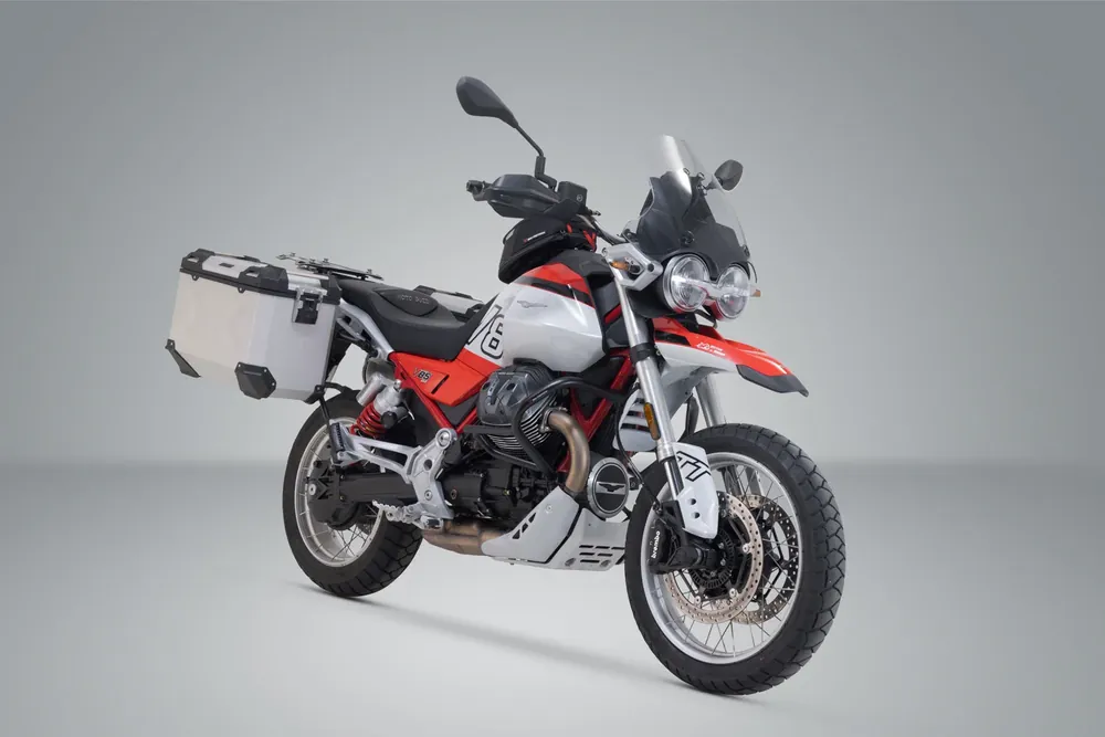 Preisknaller SW-Motech TRAX ADV Alukoffer-System Silbern. 37/45 l. Moto Guzzi V85 TT/ Strada (24-).