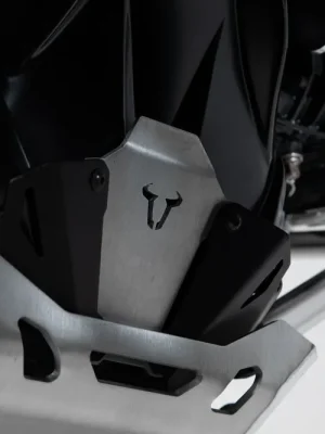 SW-Motech Motorschutz-Verlängerung Schwarz/Silbern. BMW R1200 (12-18), R1250 (18-). Preisreduziert