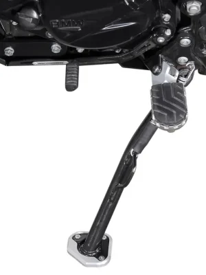 SW-Motech Seitenständerfuß-Verbreiterung Schwarz/Silbern. BMW F 800 GS/Adv, Husqv TR650. Markenware