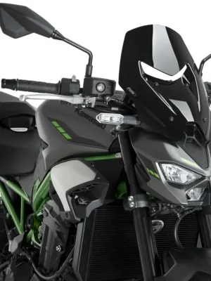 Geprüft PUIG New Generation Touring Windschield ABE schwarz passend für Kawasaki Z900 / SE - Modelle (2025-2026)