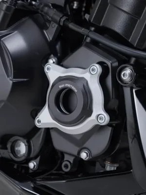 SW-Motech Motorgehäusedeckel-Schutz Schwarz/Silbern. Kawasaki Z1100 / SE (25-). Wochenendangebot