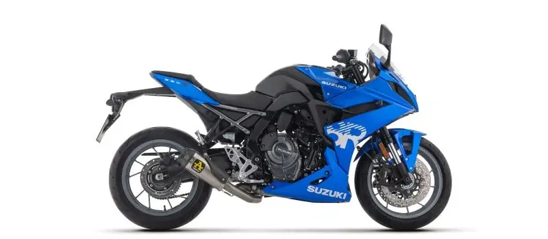 Sonderangebot Arrow Exhaust Auspuff WORKS DARK Komplettanlage inkl. Krümmer & Carbon Endkappe ABE Titan passend für Suzuki GSX-8S (WEM2) - Modelle (2023-2026)