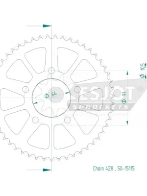 Garantierte Lieferung Kettenrad K50-15115 Stahl