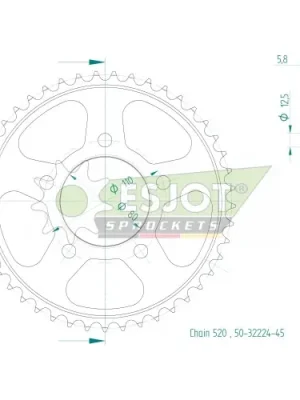 Kettenrad K50-32224 Stahl Knallerangebot