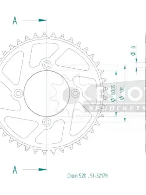 Kettenrad K51-32179 Alu Heißes Angebot