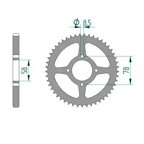 Garantierte Lieferung Kettenrad C50-Stahl