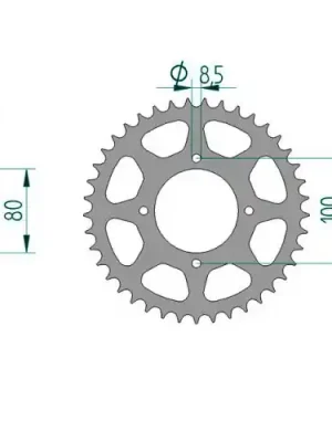 Kettenrad C50-Stahl Echt