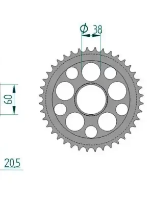 Highlight Kettenrad C50-Stahl
