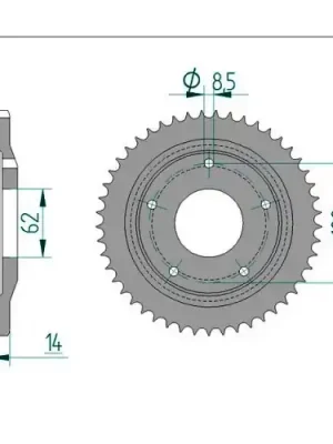 Wochenendangebot Kettenrad Stahl