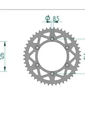Zertifiziert Kettenrad Aluminium