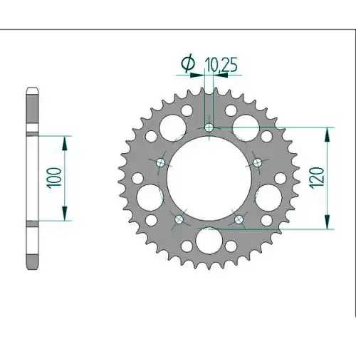 Kettenrad Aluminium Preisreduziert