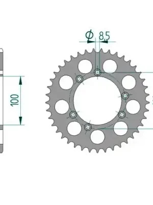 Zertifiziert Kettenrad Aluminium