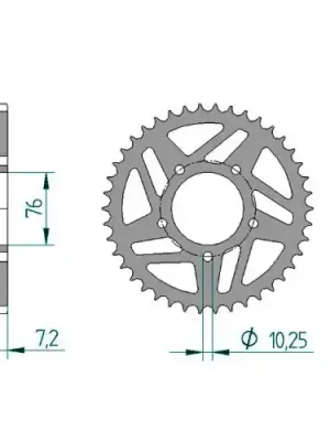 Letzte Chance Kettenrad Aluminium 76mm OZ PVM Marchesini