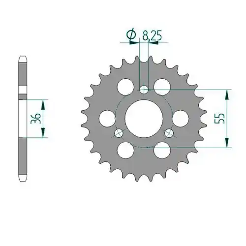 Kettenrad C50-Stahl Solange Der Vorrat Reicht