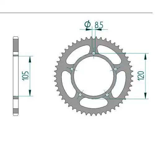 Kettenrad C50-Stahl Zertifiziert
